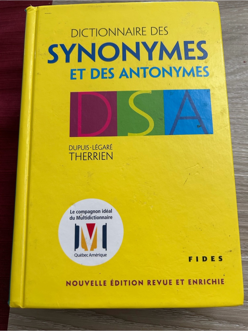 Fides Dictionnaire des Synonymes et des Antonymes - Yellow